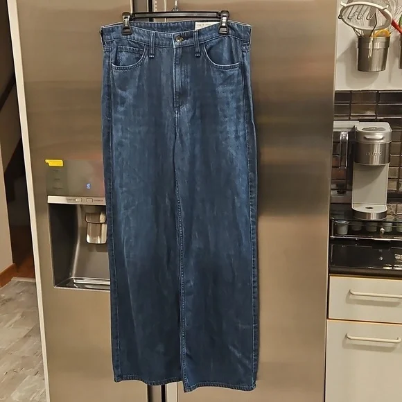 💕RAG & BONE💕 Lori Mid-Rise Wide-Leg Jeans ~ Dark Wash Blue 28 NWT